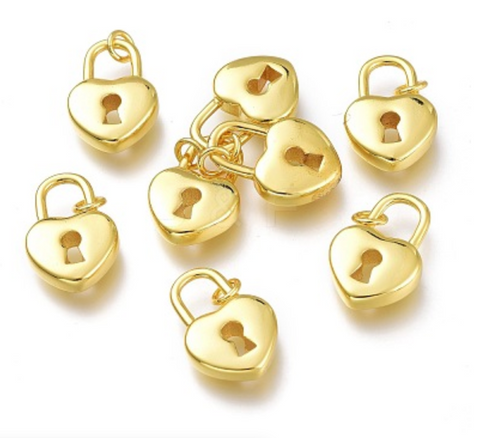 Heart Shaped Lock Charm