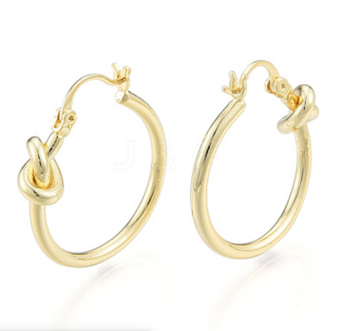 Dainty Gold Knot Hoops