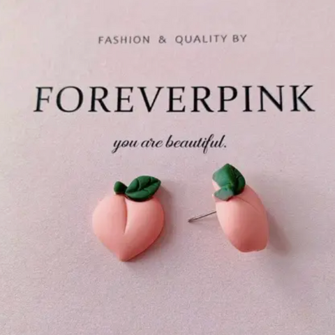 Fruit Post Stud Earrings- Peaches