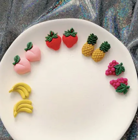 Fruit Post Stud Earrings- Peaches