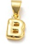 Balloon Letter A-Z Charm, 18k plated, Brass Micro Charms
