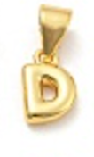 Balloon Letter A-Z Charm, 18k plated, Brass Micro Charms