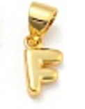 Balloon Letter A-Z Charm, 18k plated, Brass Micro Charms