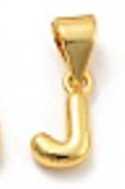 Balloon Letter A-Z Charm, 18k plated, Brass Micro Charms