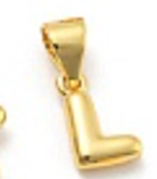 Balloon Letter A-Z Charm, 18k plated, Brass Micro Charms