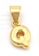 Balloon Letter A-Z Charm, 18k plated, Brass Micro Charms