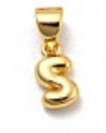 Balloon Letter A-Z Charm, 18k plated, Brass Micro Charms