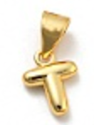 Balloon Letter A-Z Charm, 18k plated, Brass Micro Charms