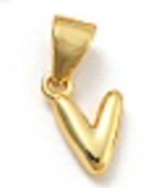 Balloon Letter A-Z Charm, 18k plated, Brass Micro Charms