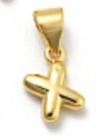 Balloon Letter A-Z Charm, 18k plated, Brass Micro Charms