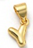 Balloon Letter A-Z Charm, 18k plated, Brass Micro Charms