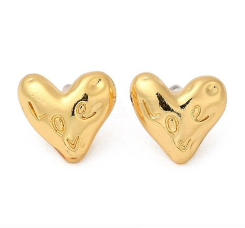 Love Heart Stud Earrings