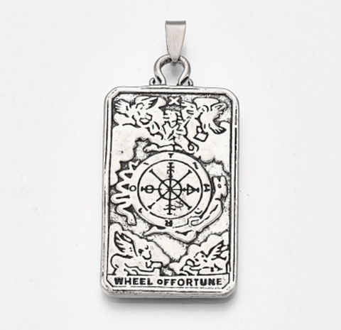 Tarot Card Silver Charm