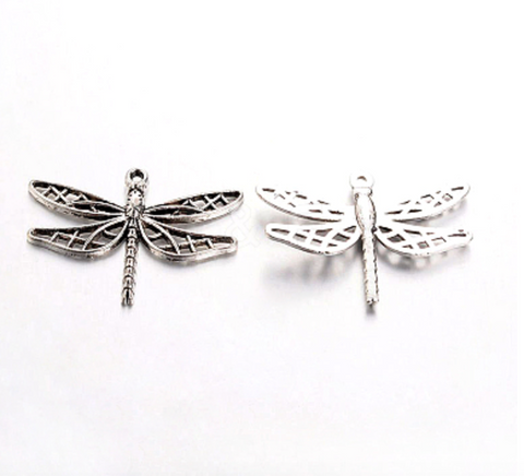 Dragonfly Silver Charm