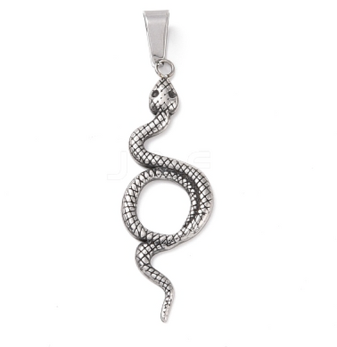 Snake Silver Charm