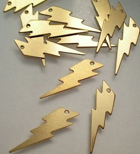 Bolt Charm Brass