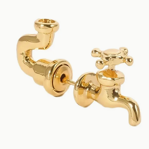 Gold Faucet Earrings