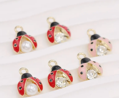 Assorted Ladybug Gem Charms