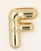 Large Balloon Letter Pendant Necklace, A-Z, 18k plated, Brass