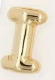 Large Balloon Letter Pendant Necklace, A-Z, 18k plated, Brass
