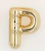 Large Balloon Letter Pendant Necklace, A-Z, 18k plated, Brass