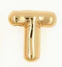 Large Balloon Letter Pendant Necklace, A-Z, 18k plated, Brass