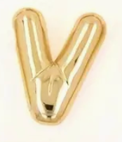 Large Balloon Letter Pendant Necklace, A-Z, 18k plated, Brass