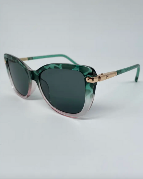Green Gradient Leopard Sunglasses