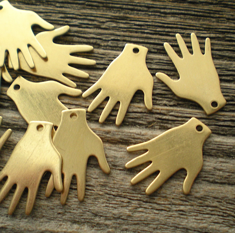 Brass Hand Charm