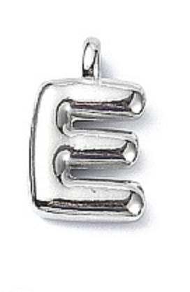 Large Balloon Letter A-Z Charm, Silver