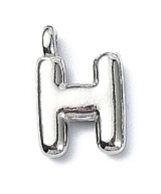 Large Balloon Letter A-Z Charm, Silver