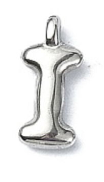 Large Balloon Letter A-Z Charm, Silver