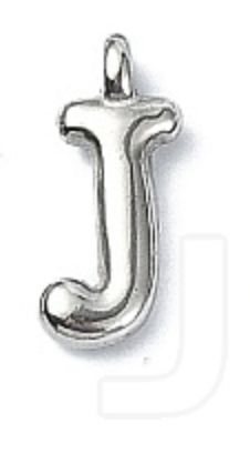 Large Balloon Letter A-Z Charm, Silver