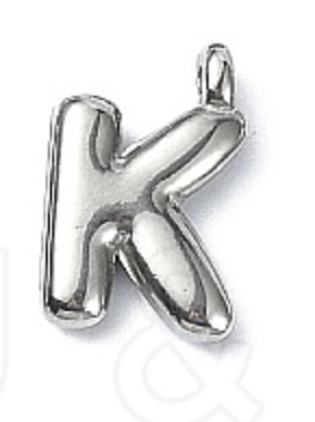Large Balloon Letter A-Z Charm, Silver