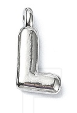 Large Balloon Letter A-Z Charm, Silver