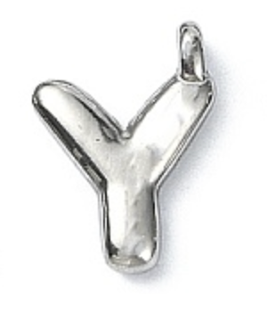 Large Balloon Letter A-Z Charm, Silver