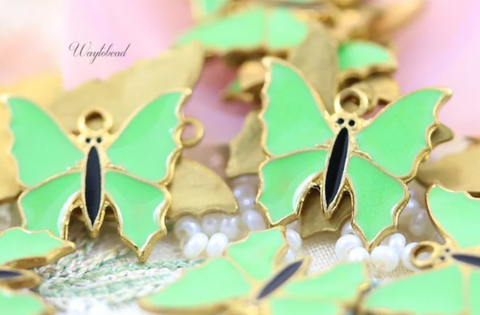 Green Butterfly Charm