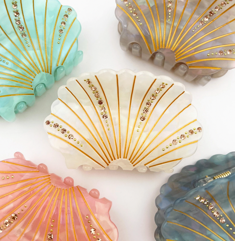 Seashell Hair Claw Clip- Color Options