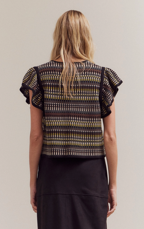 Flutter Sleeve Sweater Top