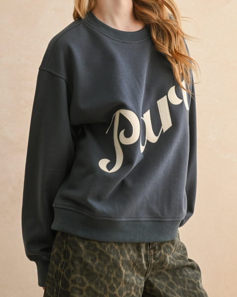 Paris Patch Front Crew Sweatshirt