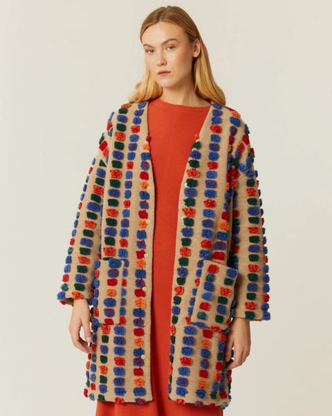 Pom Pom Cardigan Overcoat-Color Options