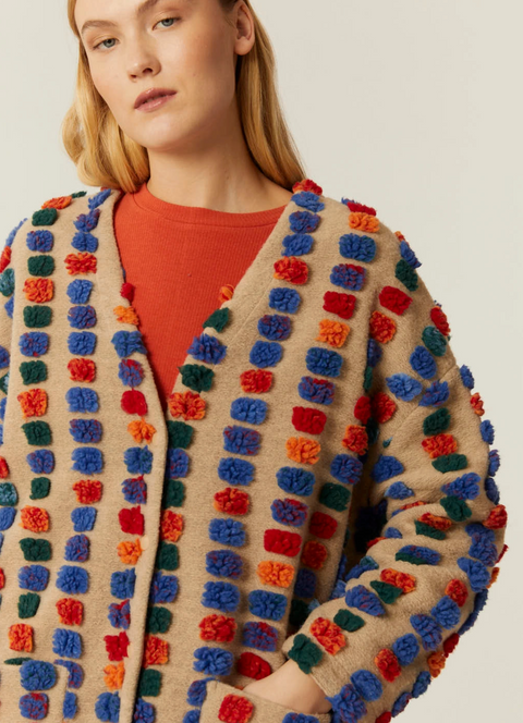 Pom Pom Cardigan Overcoat-Color Options