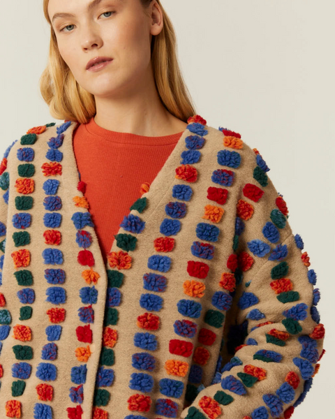 Pom Pom Cardigan Overcoat-Color Options