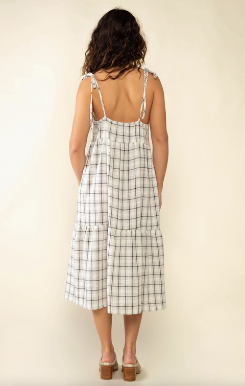 Luca Plaid Tie Strap Dress