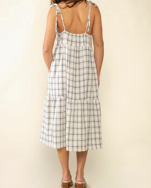 Luca Plaid Tie Strap Dress