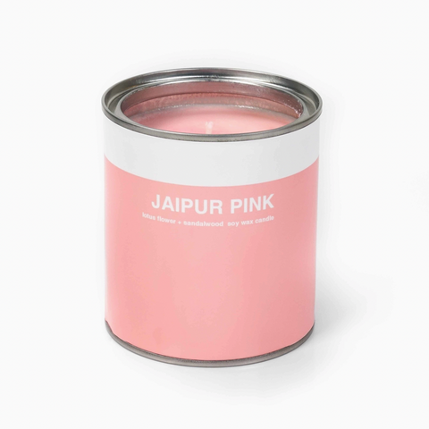 Jaipur Pink Paint Can Candle-Sandalwood + Lotus Flower
