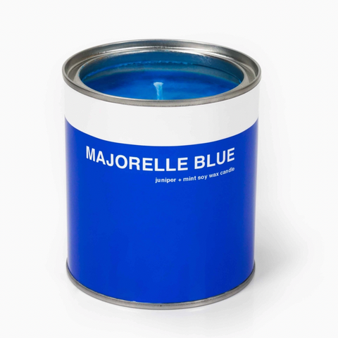 Majorelle Blue Paint Can Candle- Juniper + Mint