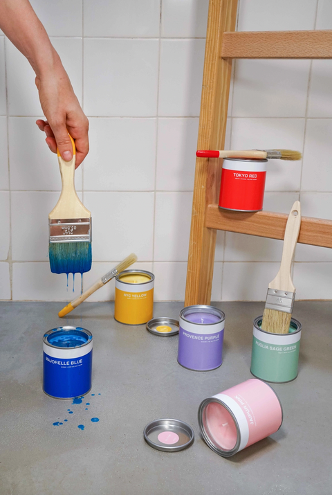 Majorelle Blue Paint Can Candle- Juniper + Mint