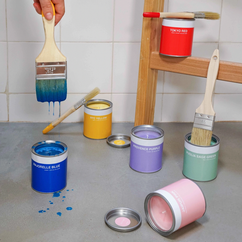 Majorelle Blue Paint Can Candle- Juniper + Mint