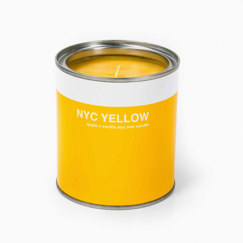 New York Yellow Paint Can Candle- Apple+Vanilla